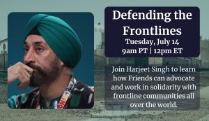 This image describes the details of an upcoming event with QEW and Harjeet Singh. This image includes a headshot of Harjeet Singh and an event description.
