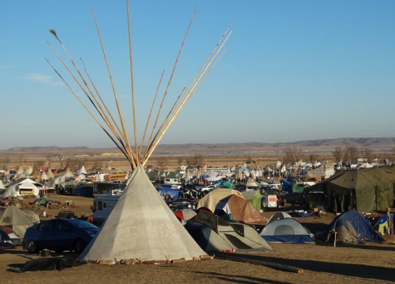 Photo of Standing Rock encampment by Shelley Tanenbaum