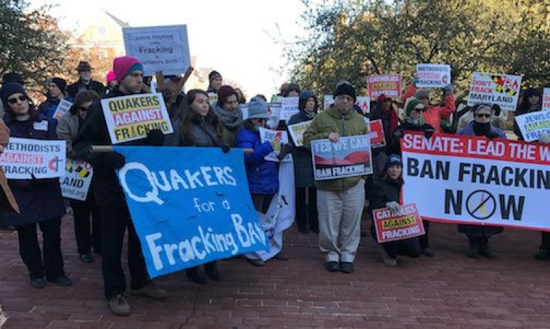 Quakers At Interfaith Sit-In on Statehouse Steps in Annapolis
