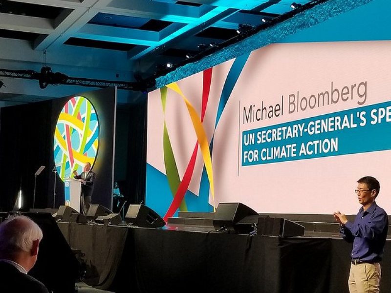 Photo of speaker at Global Climate Action Summit