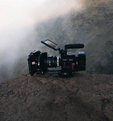 Camera on top of a mountain