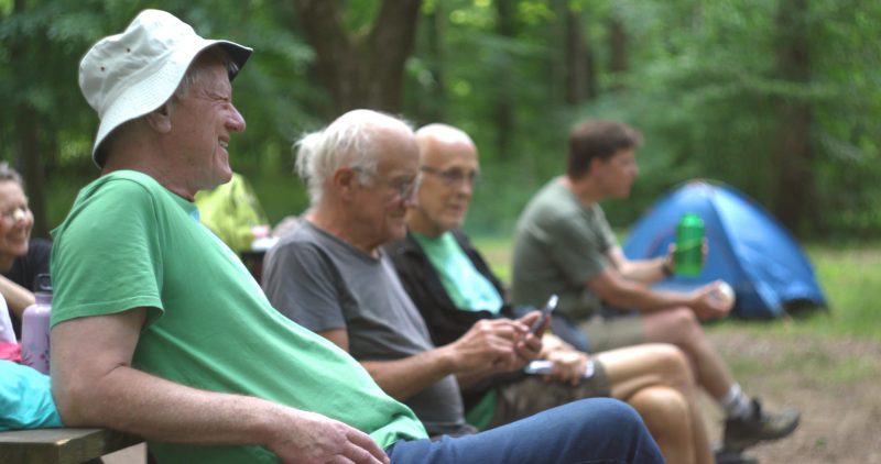 George Lakey and friends during June’s Walk for Our Grandchildren.