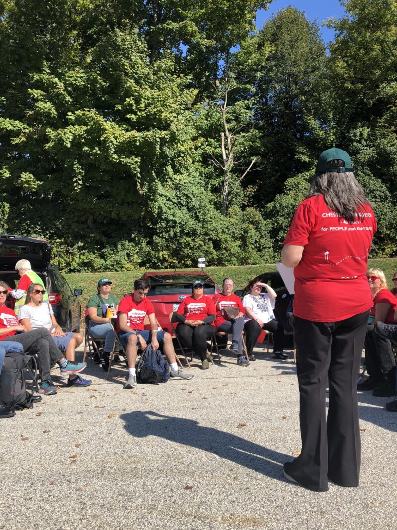 Almost 50 Quakers & allies are preparing to hold meeting for worship outside the home of Vanguard CEO, Tim Buckley, as dozens more are simultaneously worshipping outside Vanguard’s London office and joining in virtually from across North America.